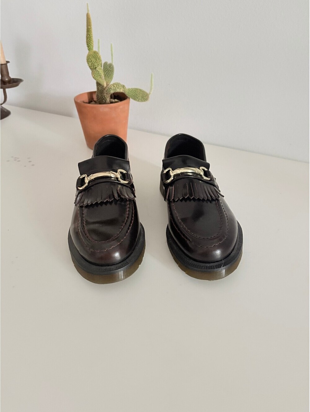 NEW Dr. Martens Loafers Adrian Snaffle Smooth Leather Kiltie Cherry Red M: 7 W:8 - Picture 2 of 7
